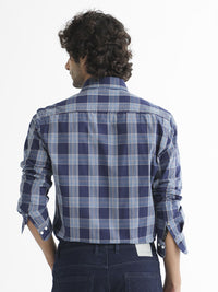 RARE RABBIT Men Turvo Slim Fit Tartan Checked Cotton Shirt