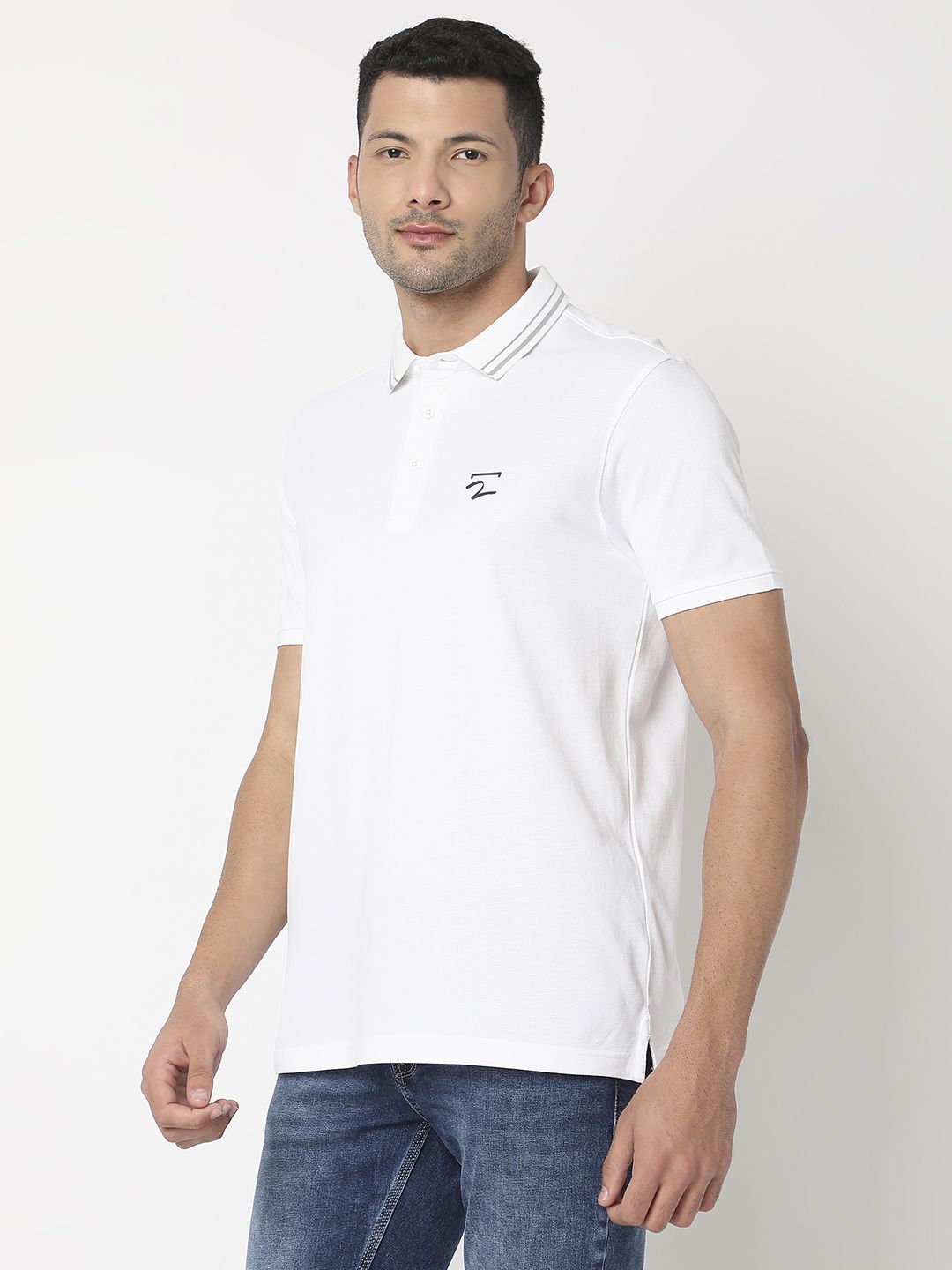 SPYKAR Polo Collar Slim Fit Pure Cotton T-shirt