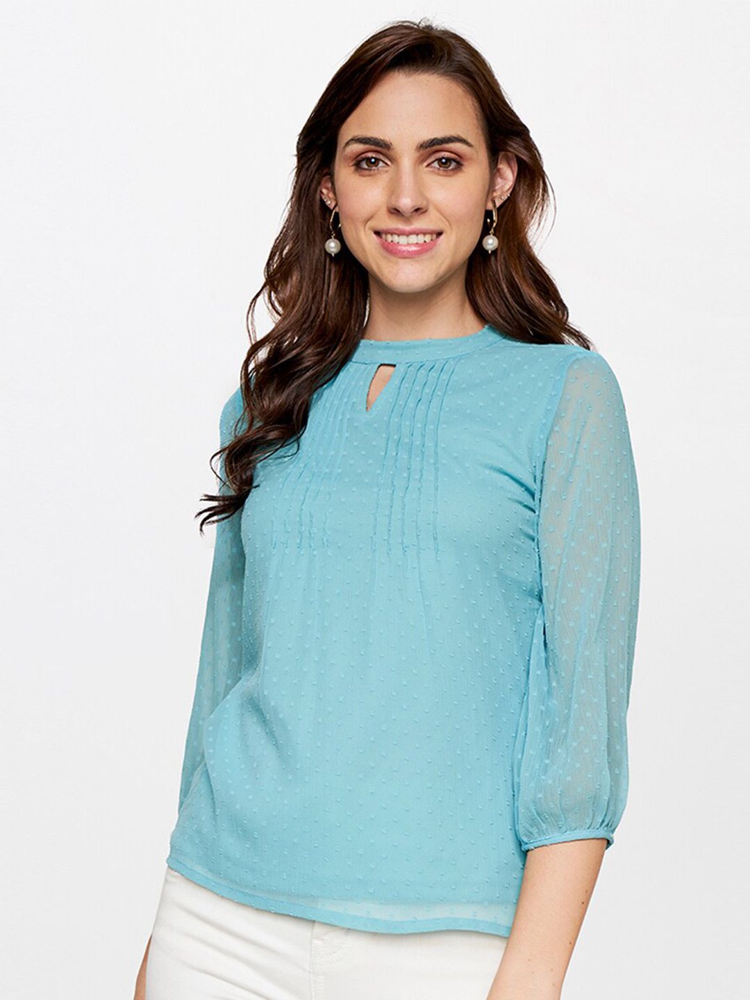 AND Keyhole Neck Top