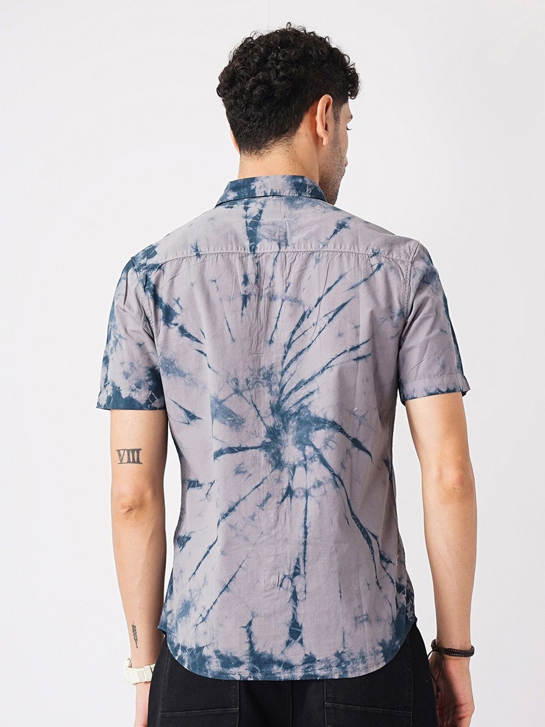 The Indian Garage Co Men Regular Fit Overdyed Resortwear Shirt