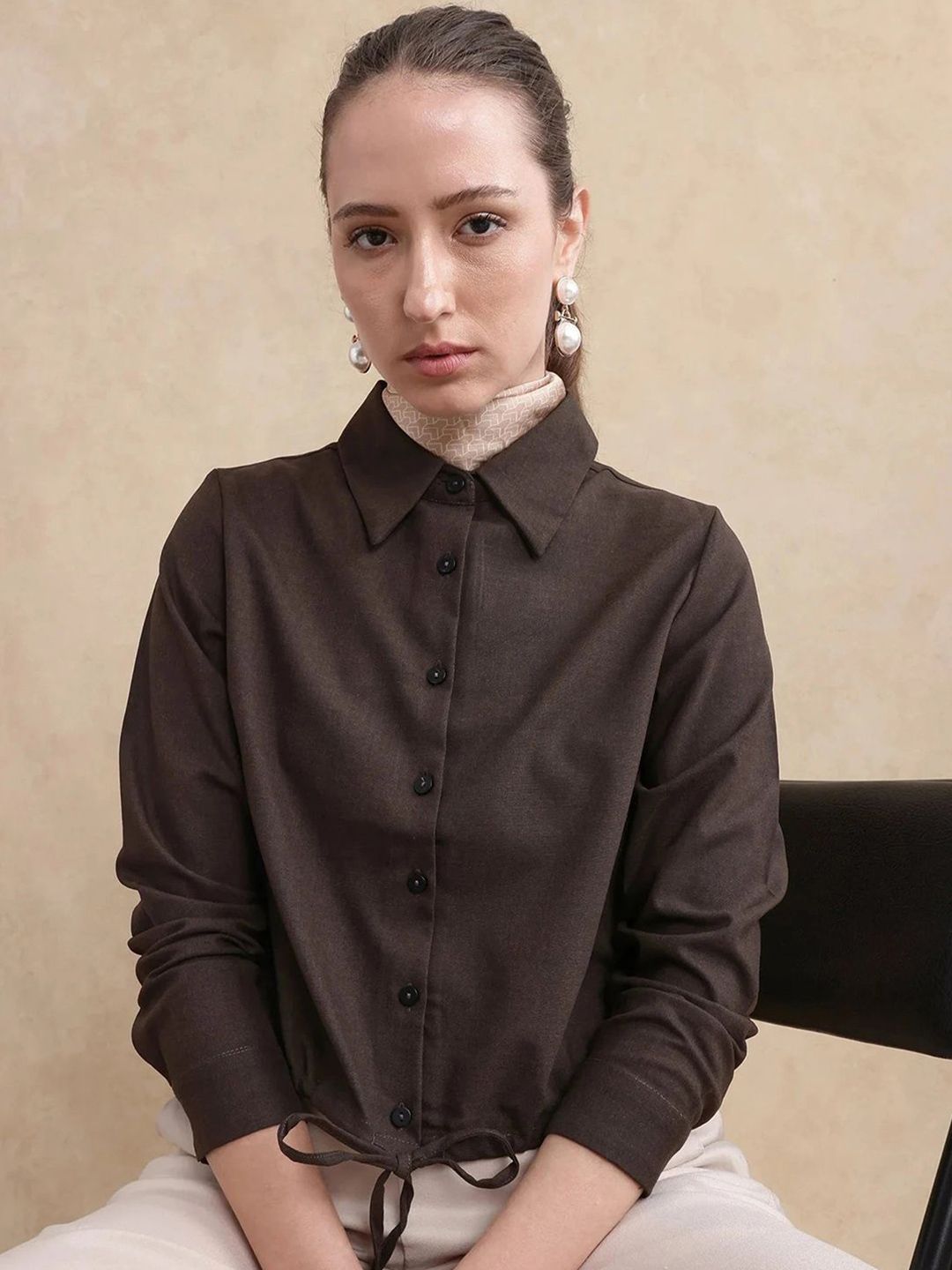 Rareism Women Shirt Shirt Shirt Style Tops