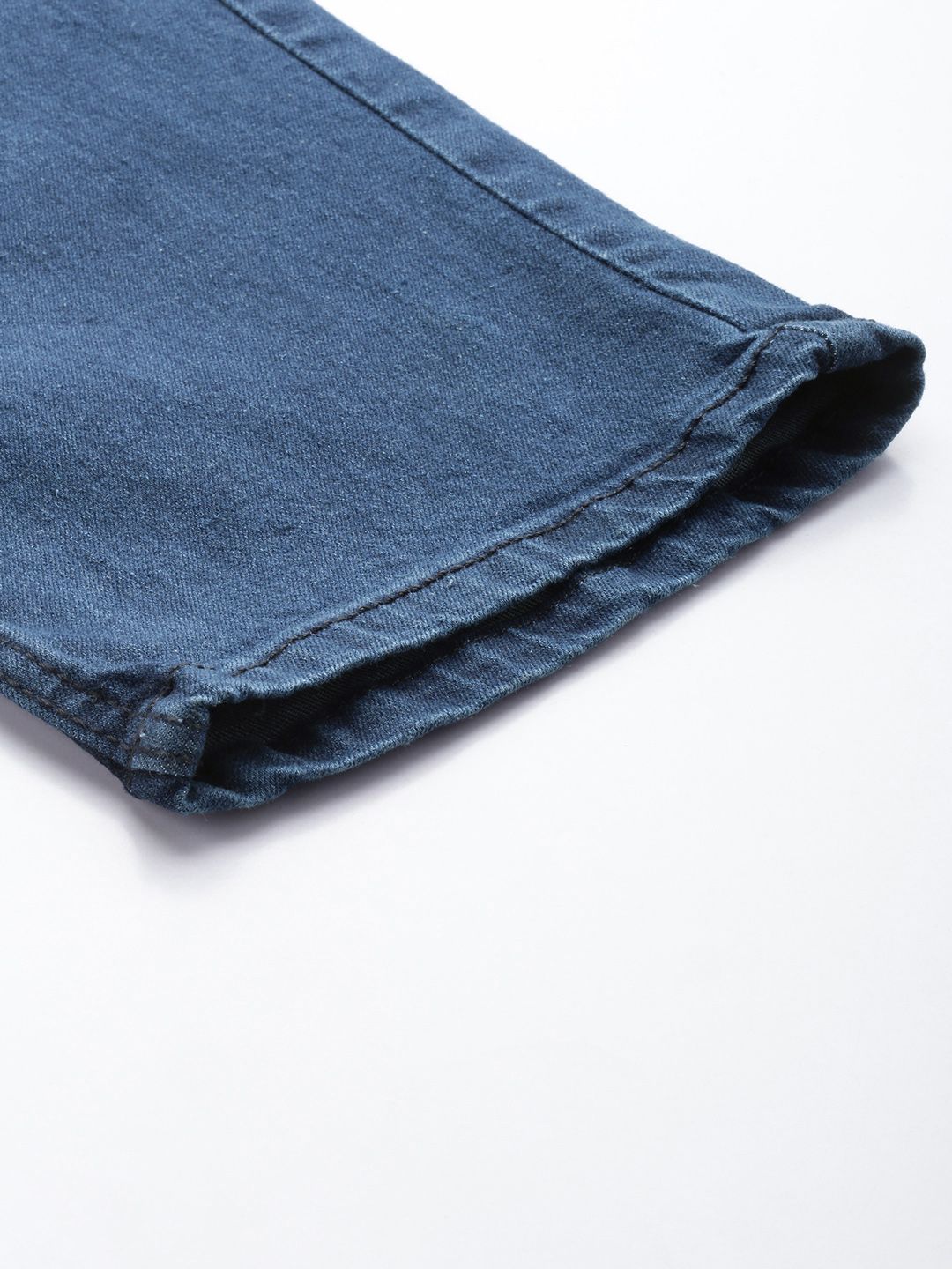 The Indian Garage Co Men Slim Fit Mildly Distressed Light Fade Stretchable Jeans