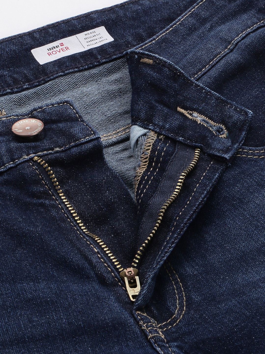 SPYKAR Men Rovers Fit Mid-Rise Light Fade Stretchable Jeans