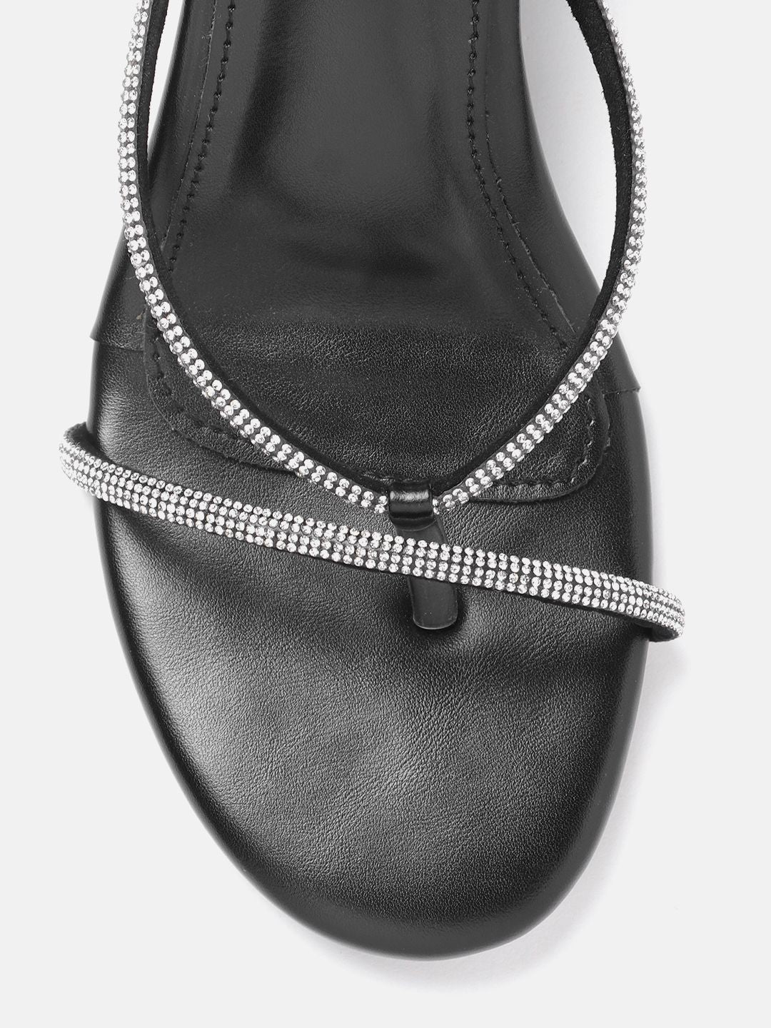 Lino Perros Rhinestones Embellished Party Slim Heels