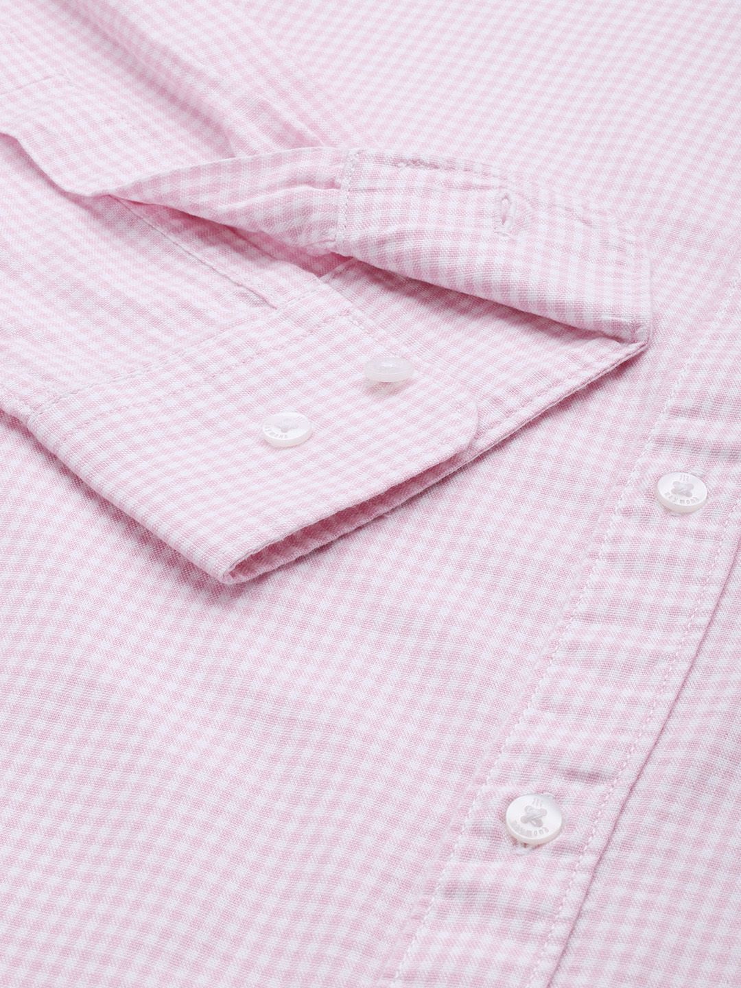Raymond Slim Fit Micro Checks Opaque Pure Cotton Casual Shirt