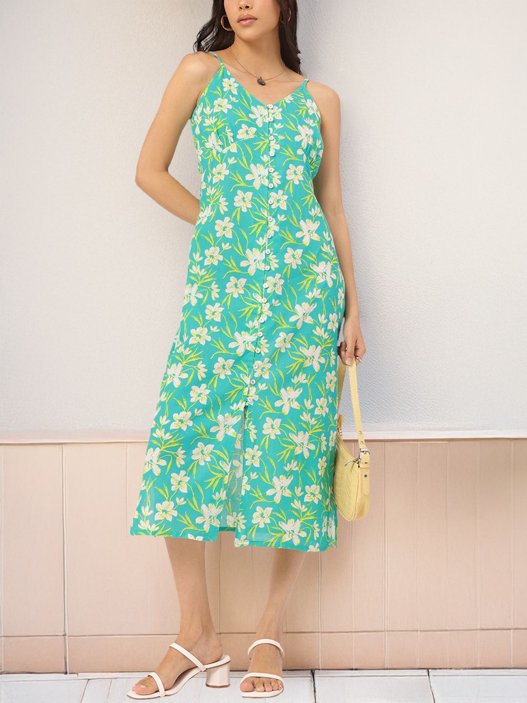 DressBerry Neon Nostalgia Bloomy Empire Touch Cotton Cambric Dress