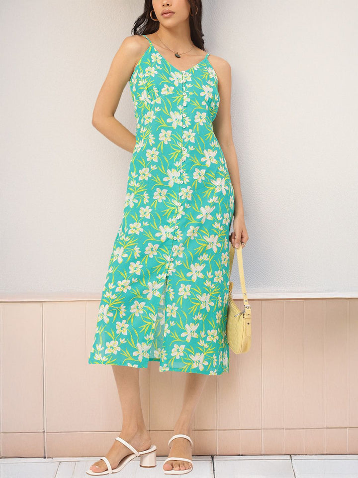 DressBerry Neon Nostalgia Bloomy Empire Touch Cotton Cambric Dress
