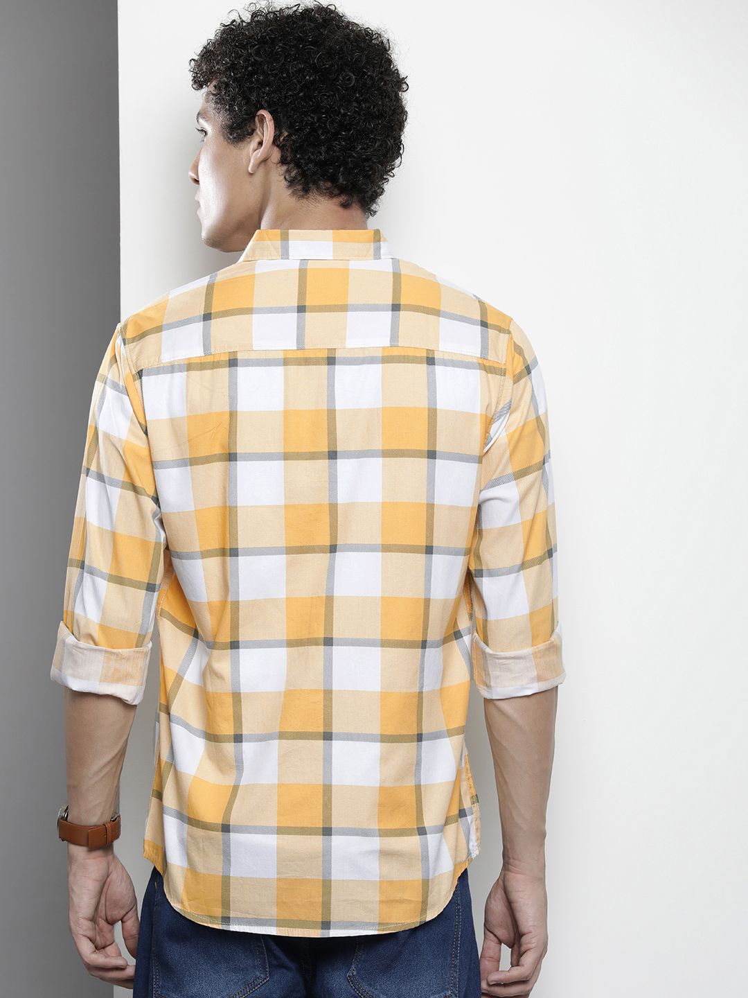 The Indian Garage Co Men Checked Cotton Casual Shirt