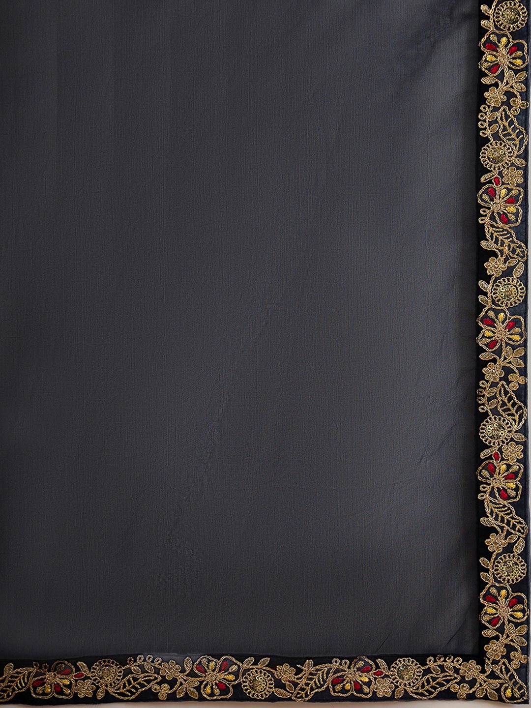 Indo Era Floral Embroidered Empire Liva Kurta with Trousers & Dupatta