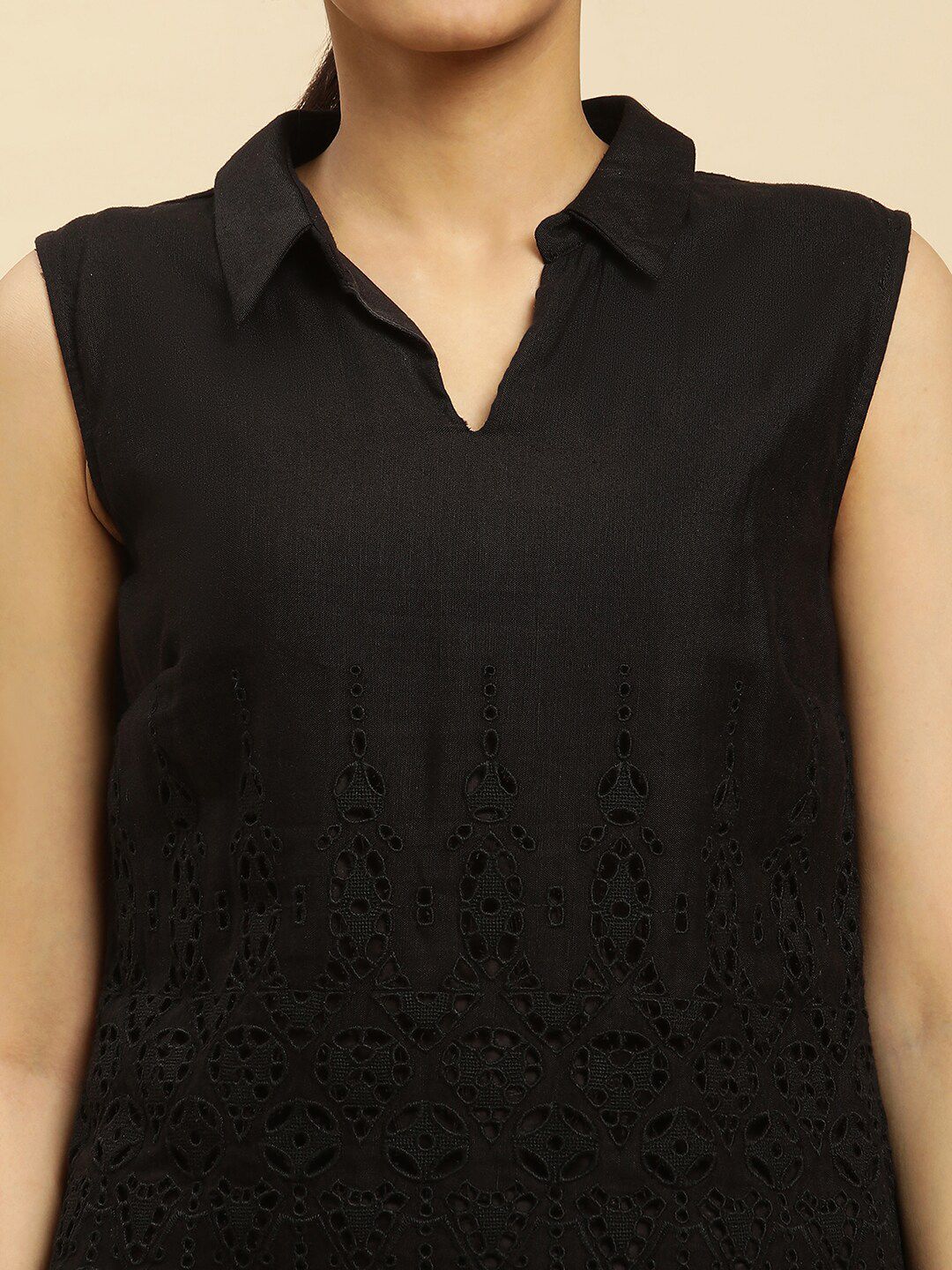 W Women Self Designed Top & Palazzo