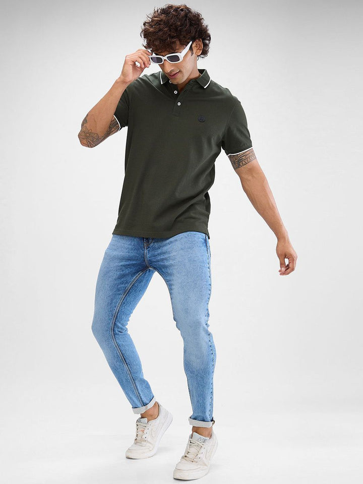 SPYKAR Men Slim Fit Low-Rise Clean Look Heavy Fade Stretchable Jeans