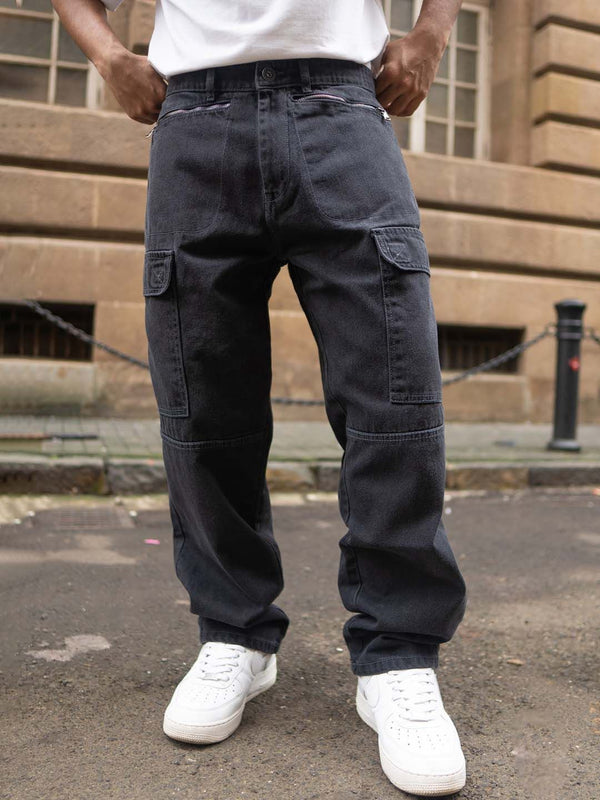 Powerlook Men Regular Fit Mid-Rise Cargo Jeans