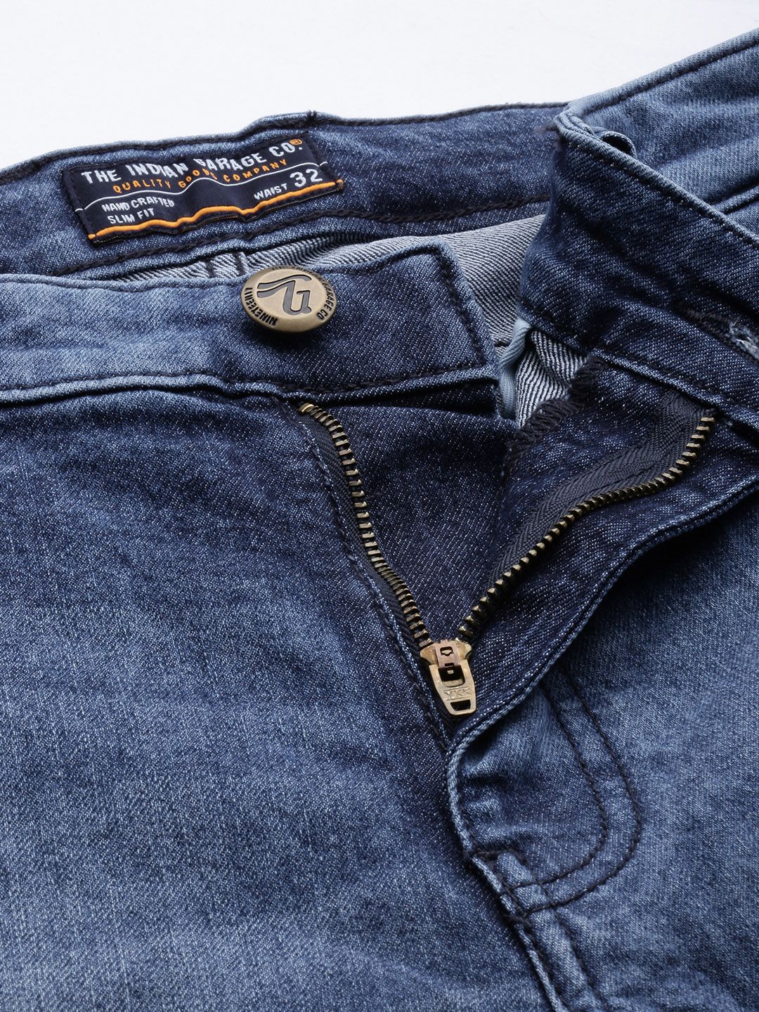 The Indian Garage Co Men Blue Slim Fit Stretchable Jeans