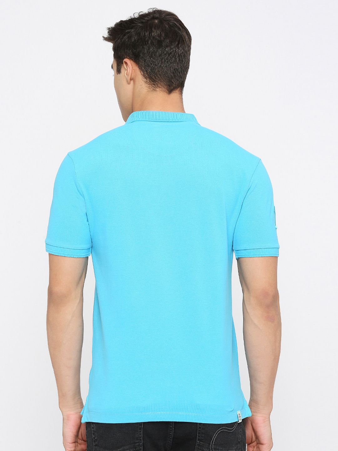 Being Human Men Blue Polo Collar Pockets T-shirt