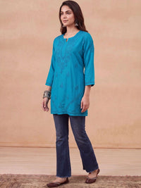 Rumah Wanita Chikankari Sulam Kurta Chikankari