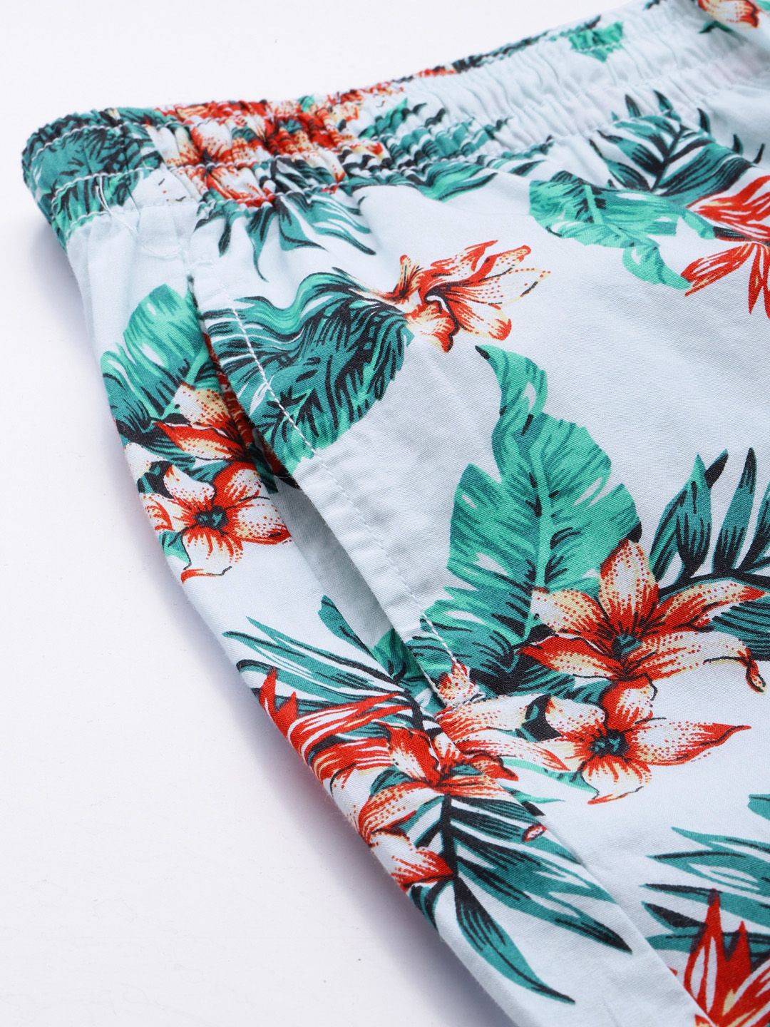The Indian Garage Co Men Tropical Printed Pure Cotton Night suit