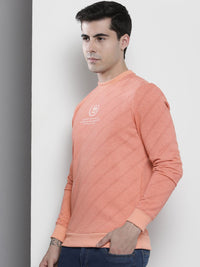 The Indian Garage Co Men Peach-Coloured Printed Sweatshirt