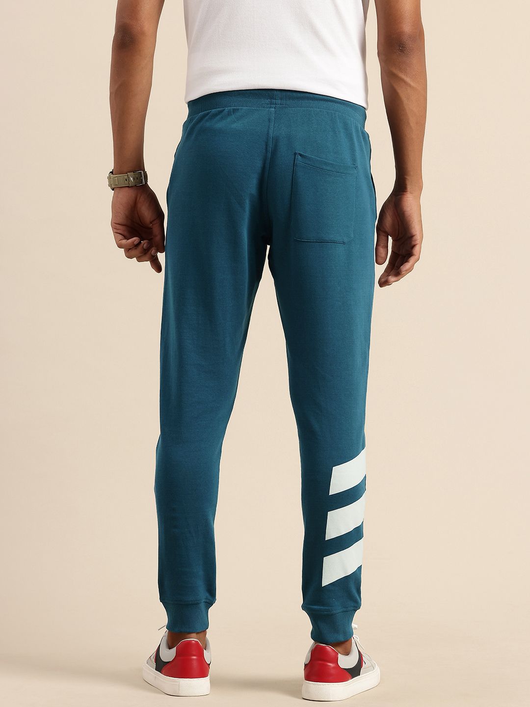 Being Human Men Pure Cotton Striped Joggers