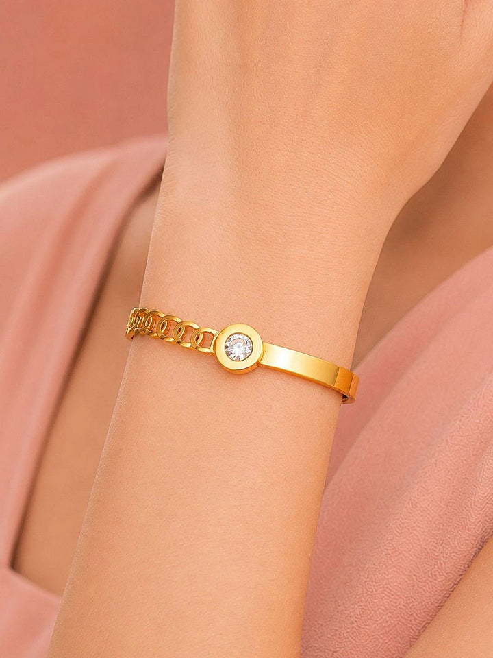 VOGUE PANASH Women Brass Gold-Plated Bangle-Style Bracelet
