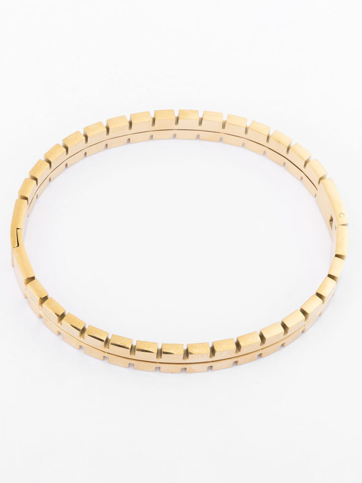 VOGUE PANASH Wanita Brass Gold-plated Bangle-Style Bracelet