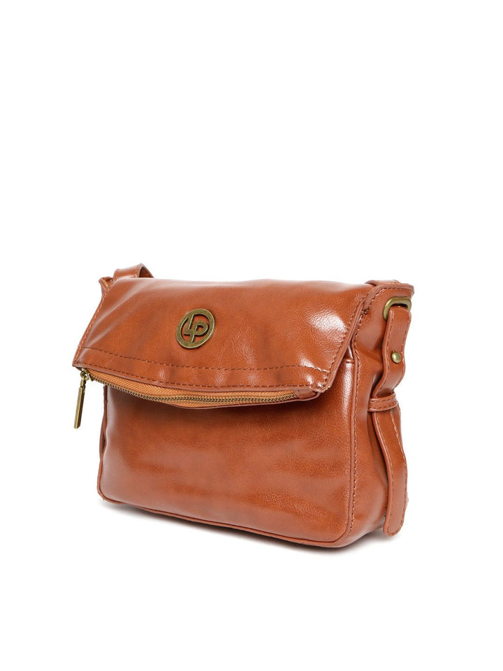 Lino Perros Tan Brown Solid Sling Bag
