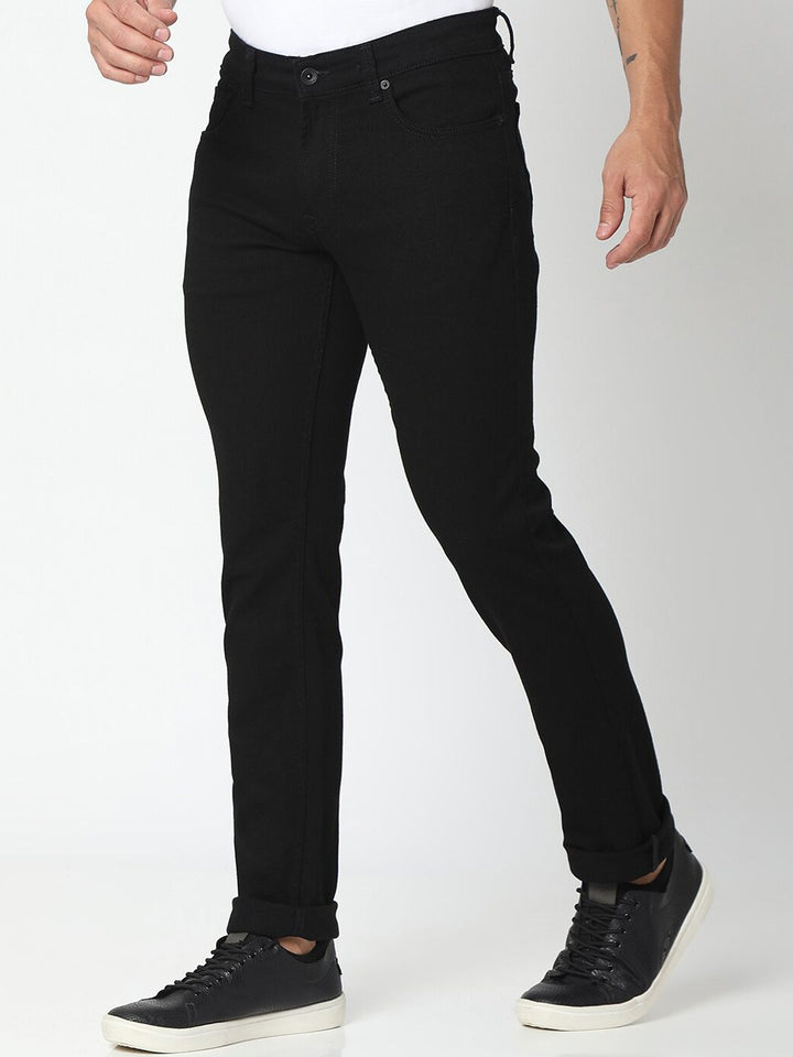 SPYKAR Men Black Cotton Jeans