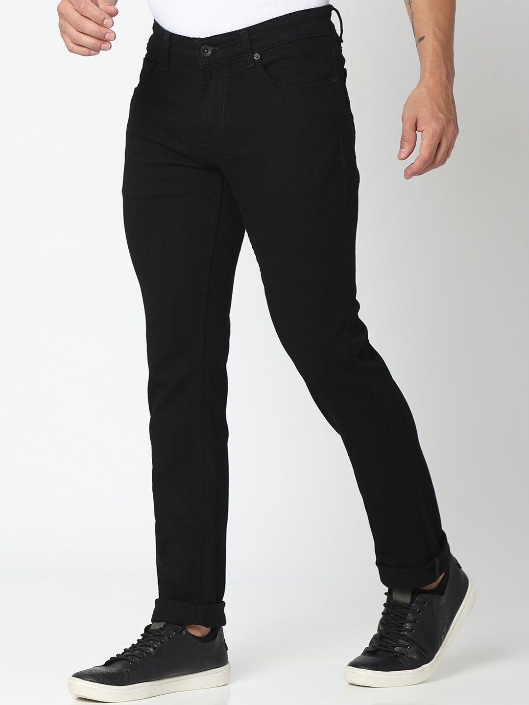 SPYKAR Men Black Cotton Jeans