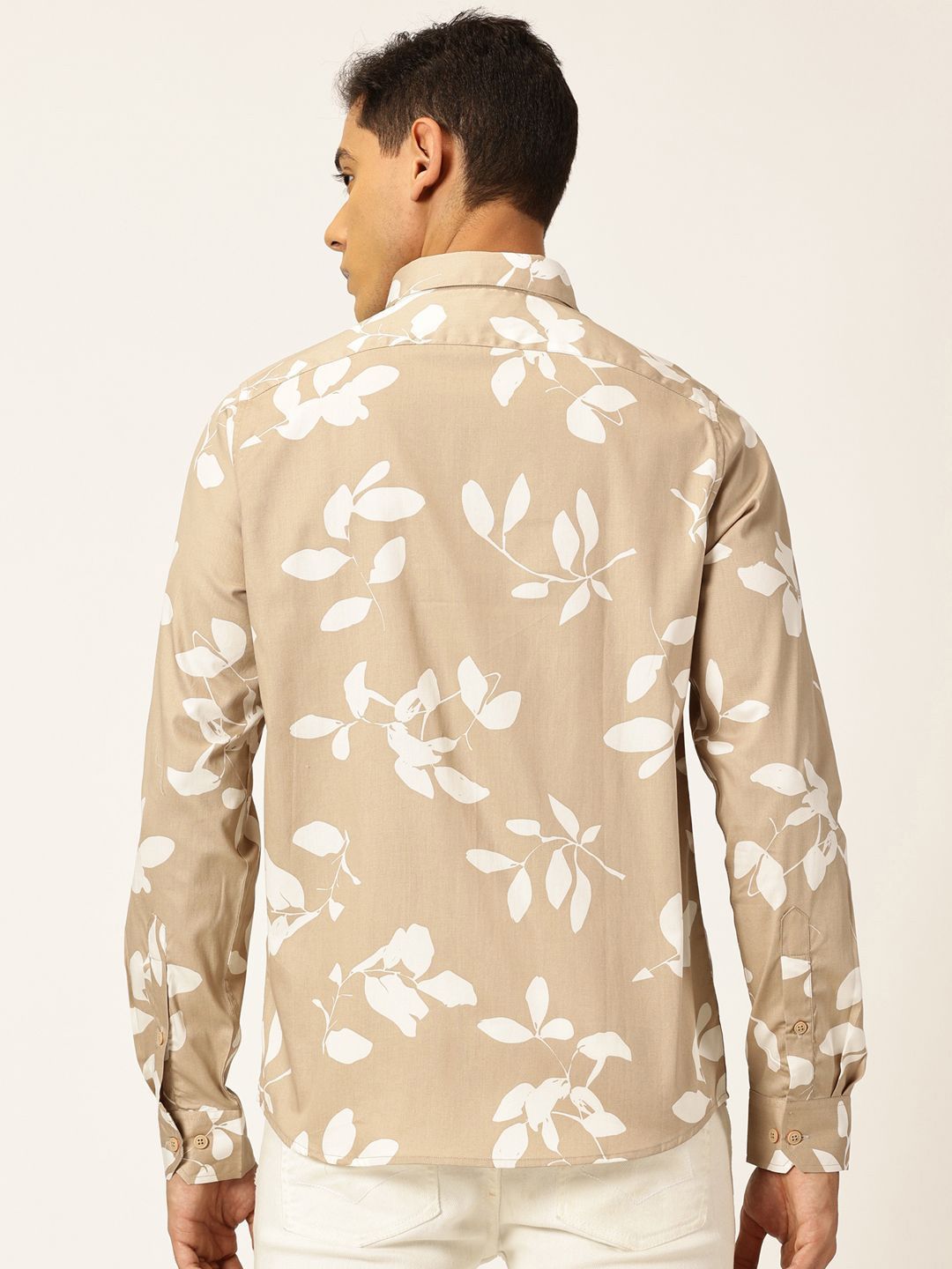Thomas Scott Premium Slim Fit Floral Printed Full Sleeves Cotton Shirt