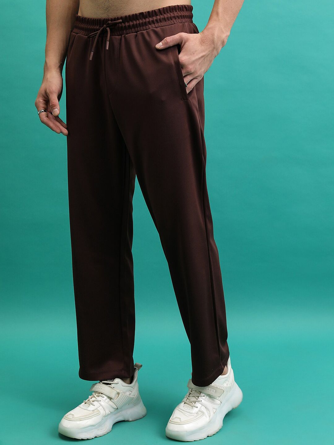 HIGHLANDER Men Mid-Rise Straight-Fit Track Pants