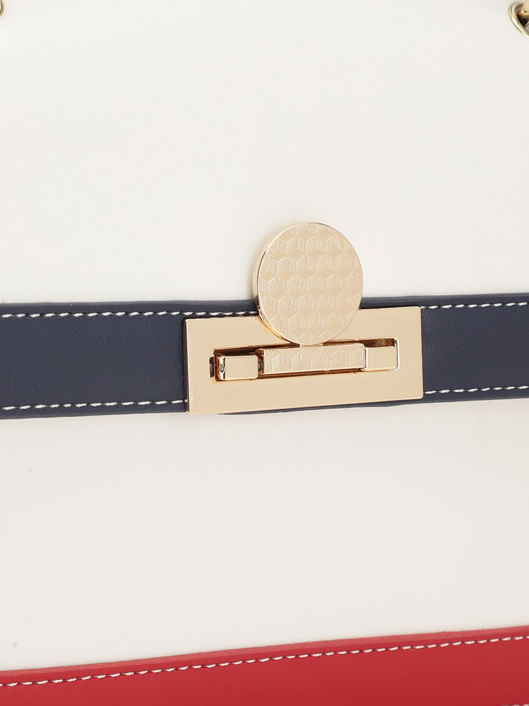 Lino Perros Colourblocked Structured Satchel Bag