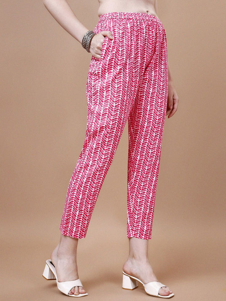 KALINI Ethnic Motifs Printed Gotta PattiStraight Kurta & Trouser With Dupatta
