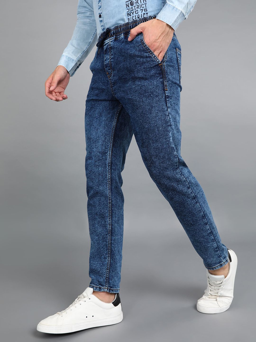 Urbano Fashion Men Mid Rise Regular Fit Washed Stretchable Jeans