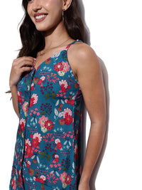DressBerry Flower Noir Straplicious Chic Dress
