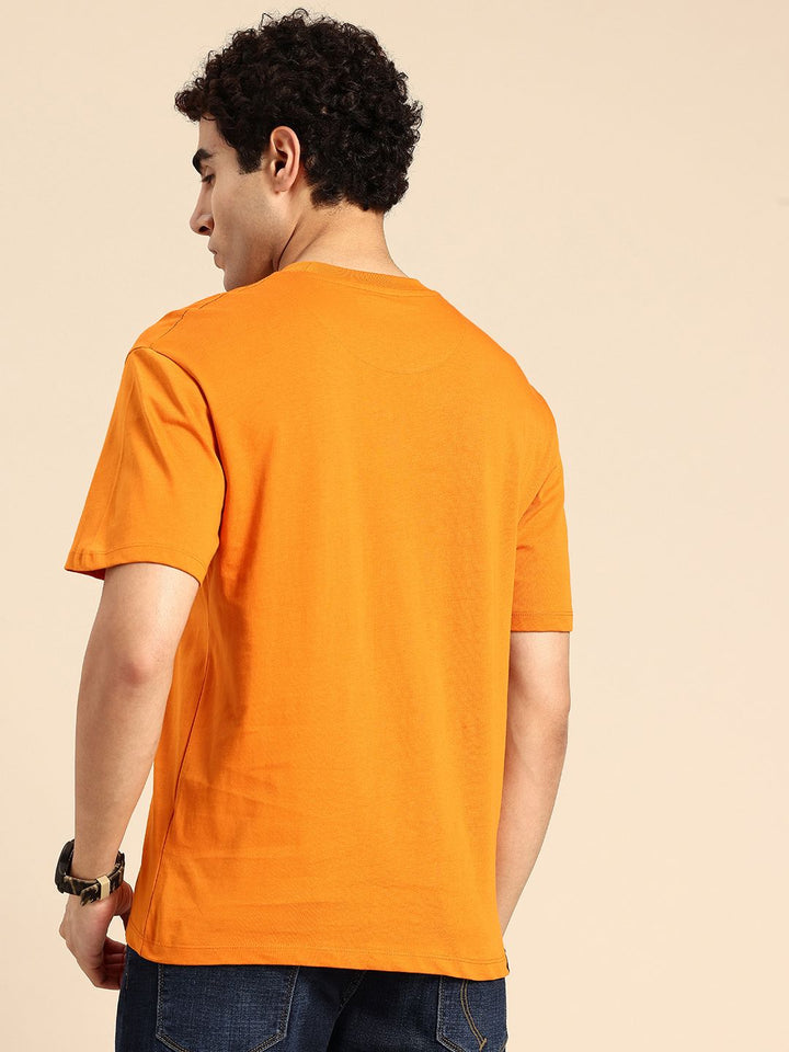 Being Human Brand Logo Printed Drop-Shoulder Sleeves Pure Cotton Easy Fit T-shirt