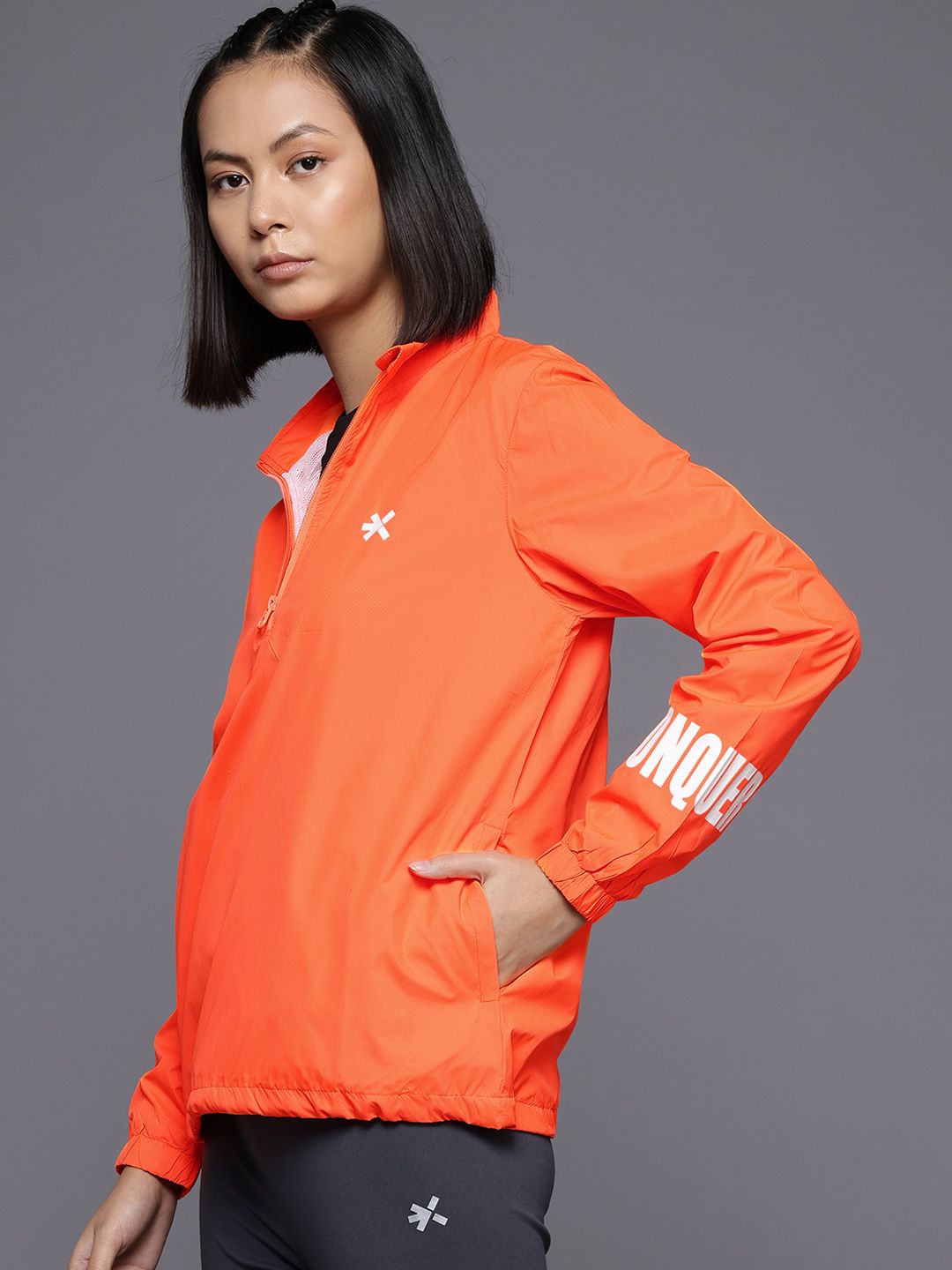 HRX by Hrithik Roshan Rapid-Dry Training Half Zipper Jacket