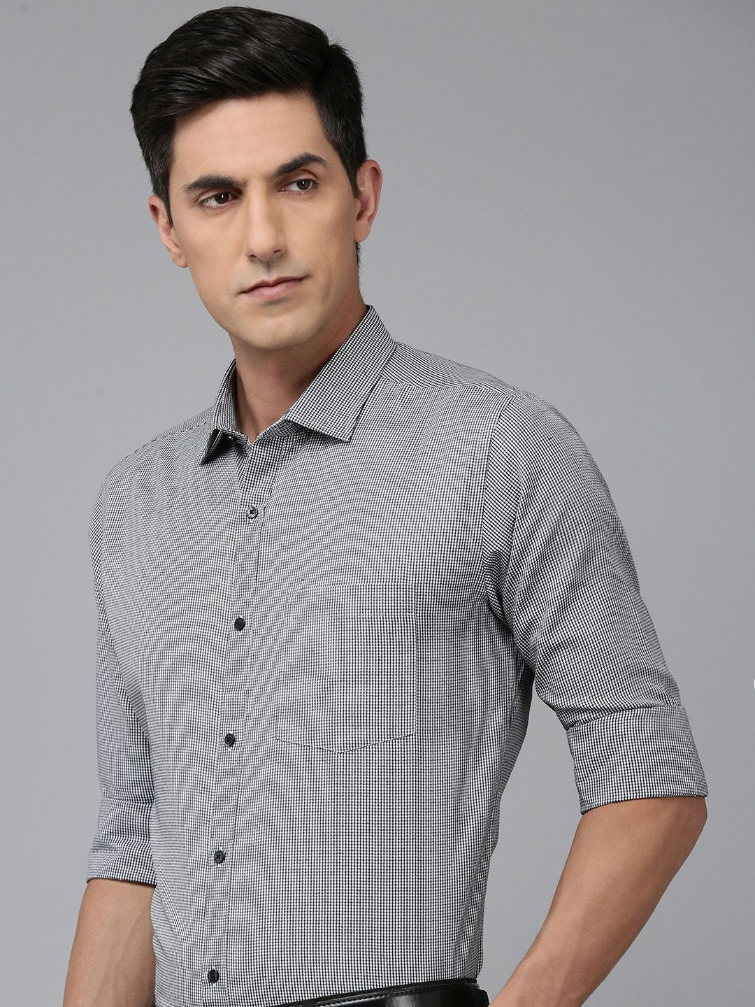 Park Avenue Self Design Slim Fit Formal Shirt