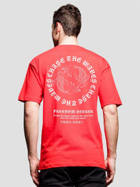 ADRO Men Typography Printed V-Neck T-shirt