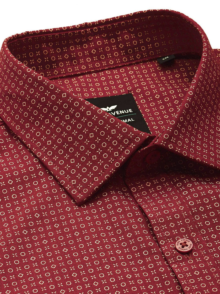 Park Avenue Slim Fit Opaque Micro Ditsy Printed Formal Shirt