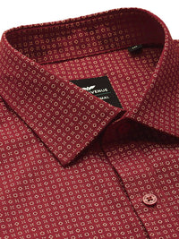 Park Avenue Slim Fit Opaque Micro Ditsy Printed Formal Shirt