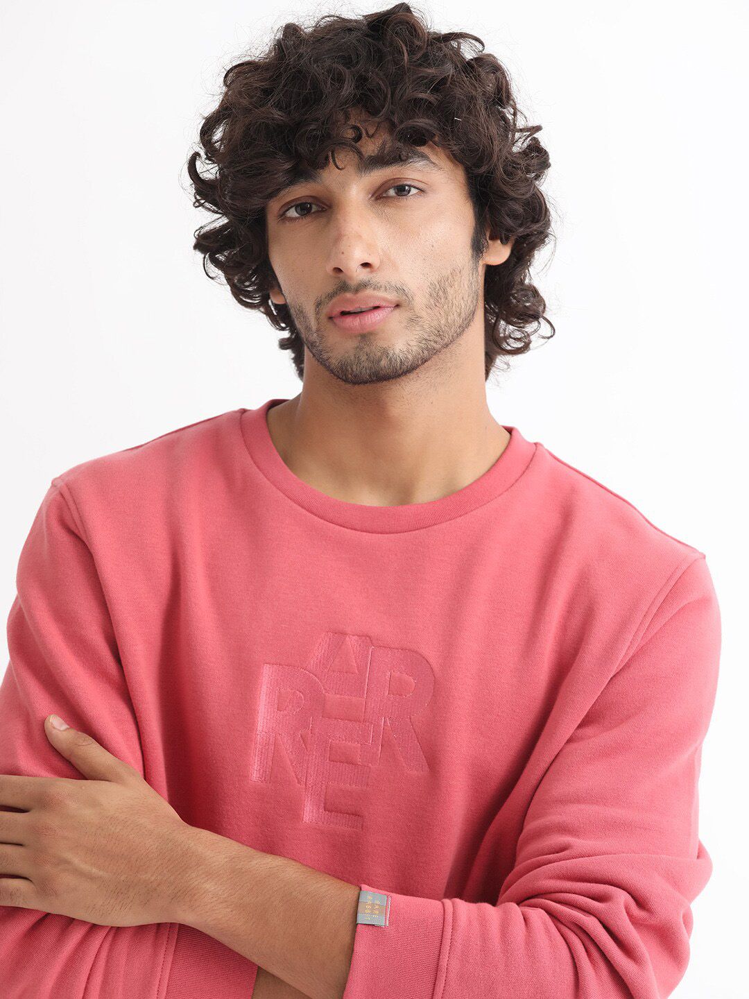 RARE RABBIT Men Verano Round Neck Cotton Sweatshirt