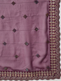 Saree mall Embellished Sequinned Poly Georgette Sarees