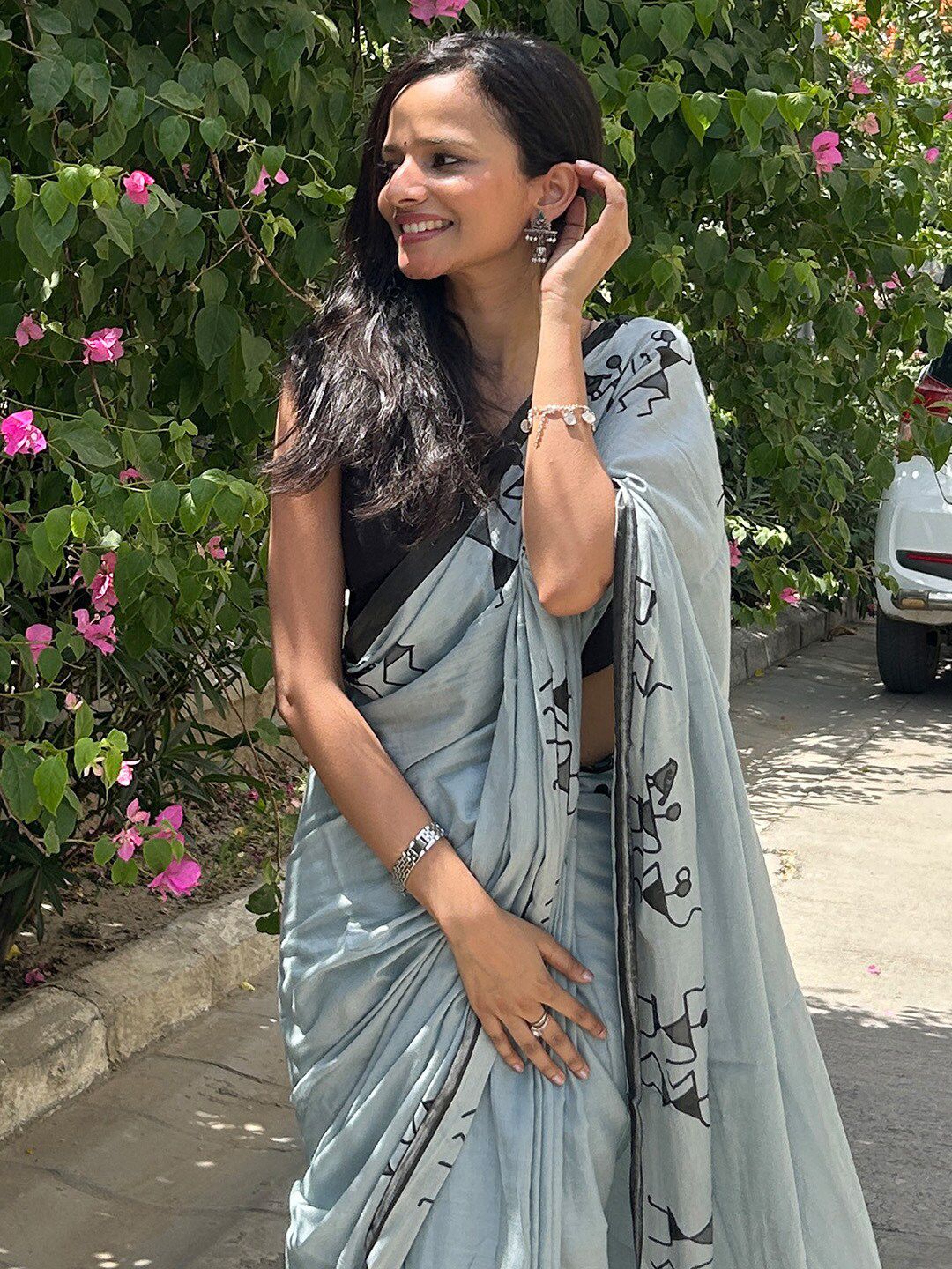 KALINI Warli Poly Cotton Bagh Saree