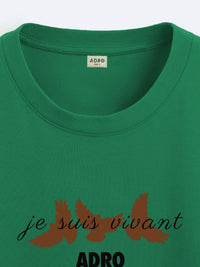 ADRO Men Typography Printed Applique T-shirt