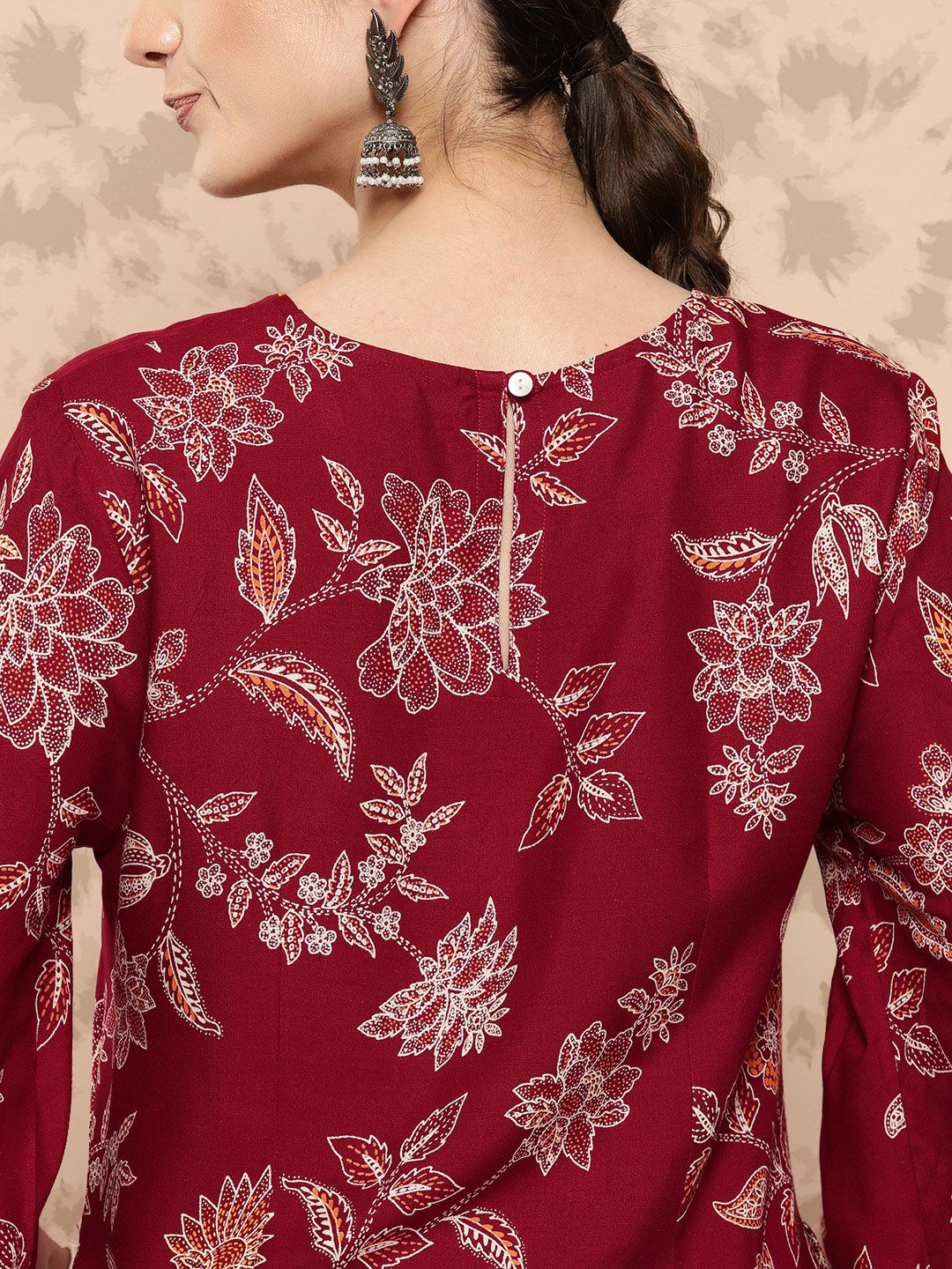 Anouk Ethnic Motifs Printed Kurta with Trousers & Dupatta