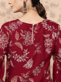 Anouk Ethnic Motifs Printed Kurta with Trousers & Dupatta