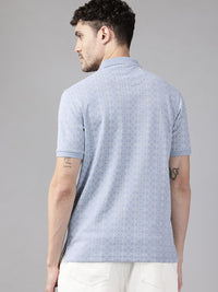 Park Avenue Geometric Print Polo Collar T-shirt