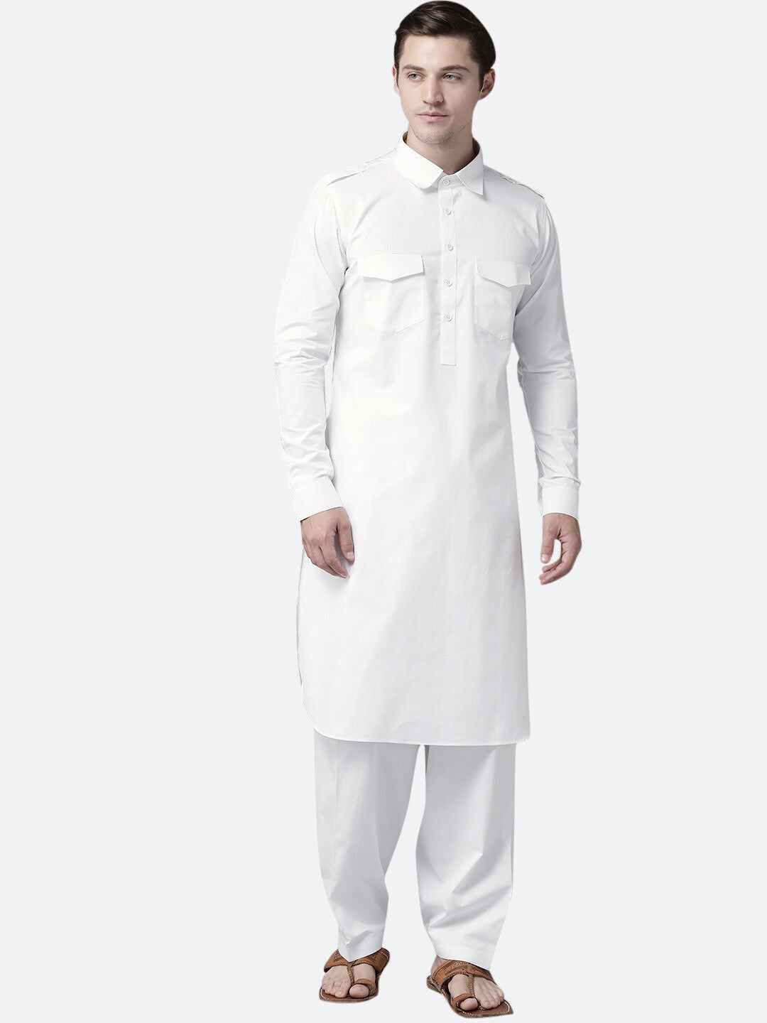 See Designs Men White Regular Pure Cotton Kurta with Pyjamas