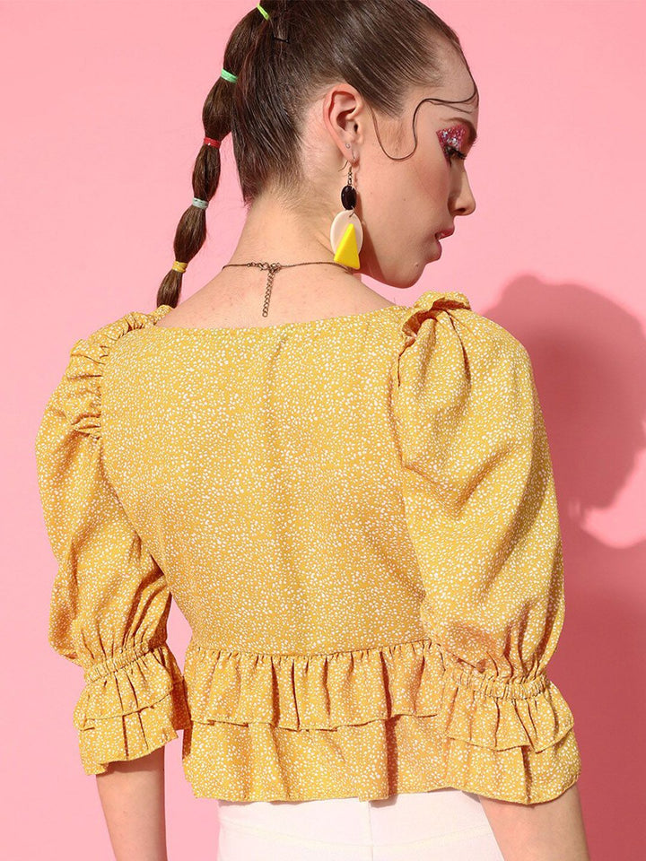 STREET 9 Yellow Floral Top