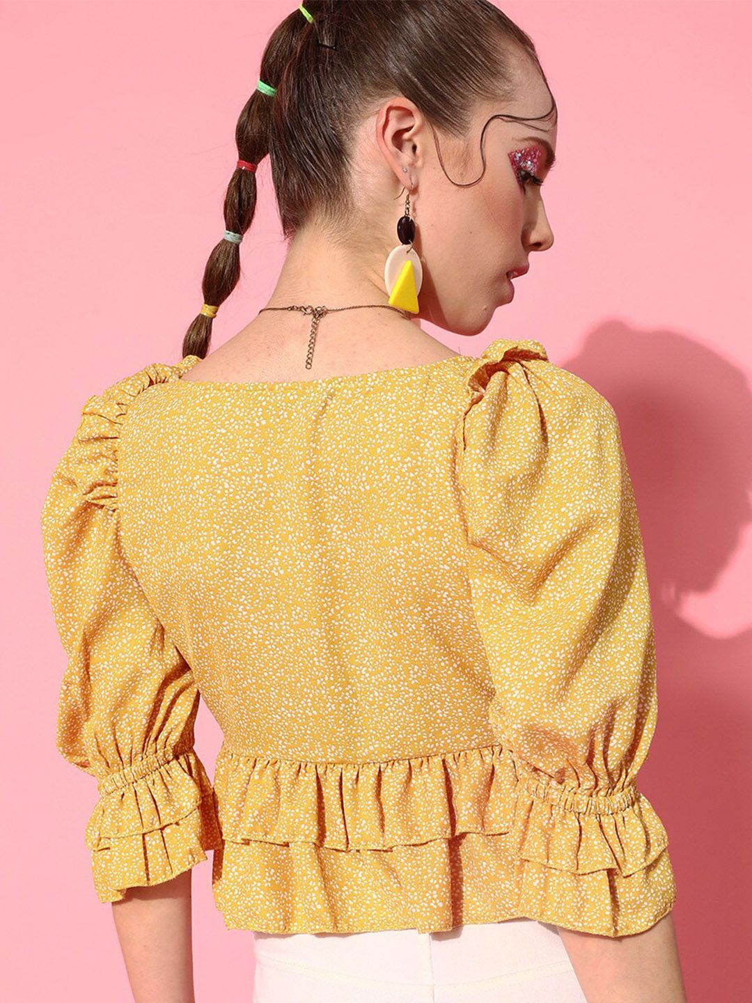 STREET 9 Yellow Floral Top
