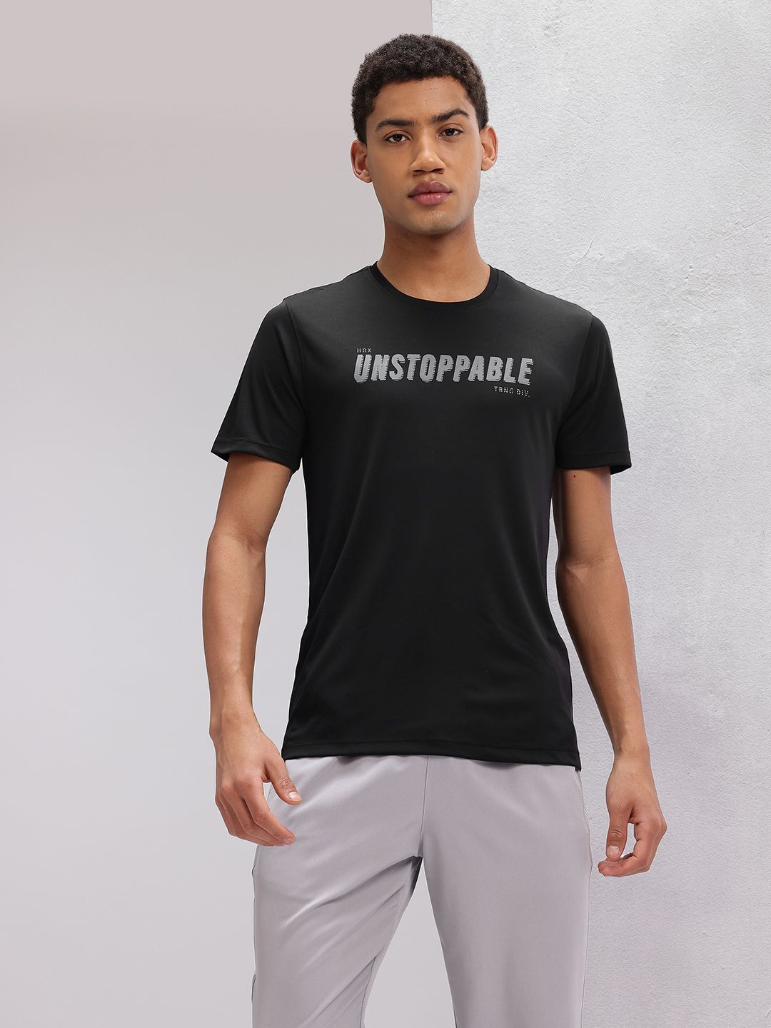 HRX by Hrithik Roshan Typography Print Regular Fit Training T-shirt